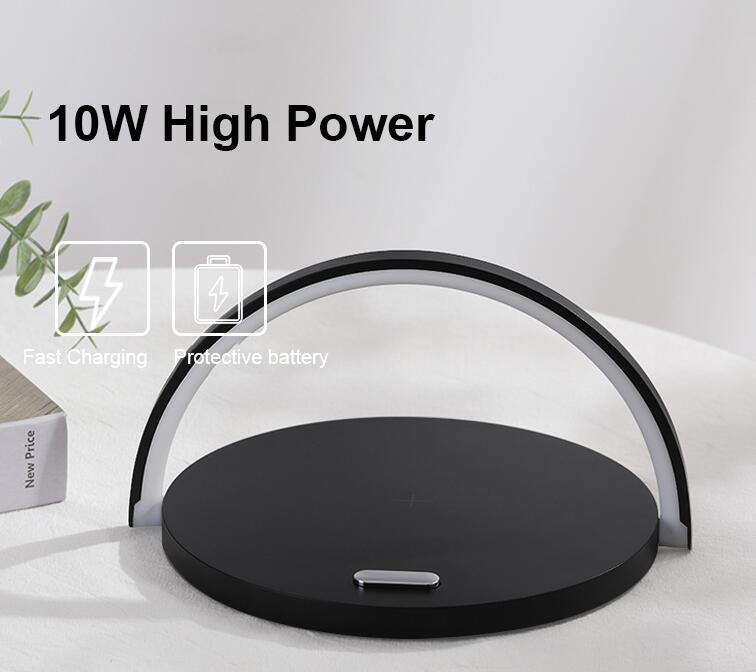 Wooden Qi Wireless Charger Lamp/Nightlight Phone Holder 10W Fast Charging eprolo