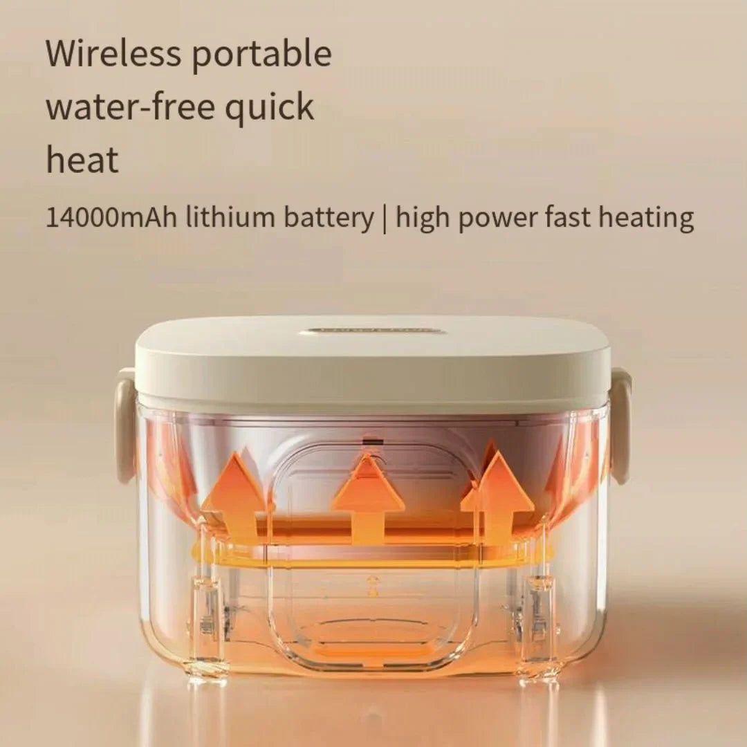 Portable Wireless Electric Heating Lunch Box 800ml/500ml LCD Display Rechargeable eprolo