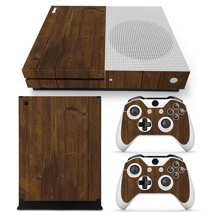 TN-XboneS Wood Grain Skin for Xbox One S Console & Controllers – PVC Decorative Decal eprolo