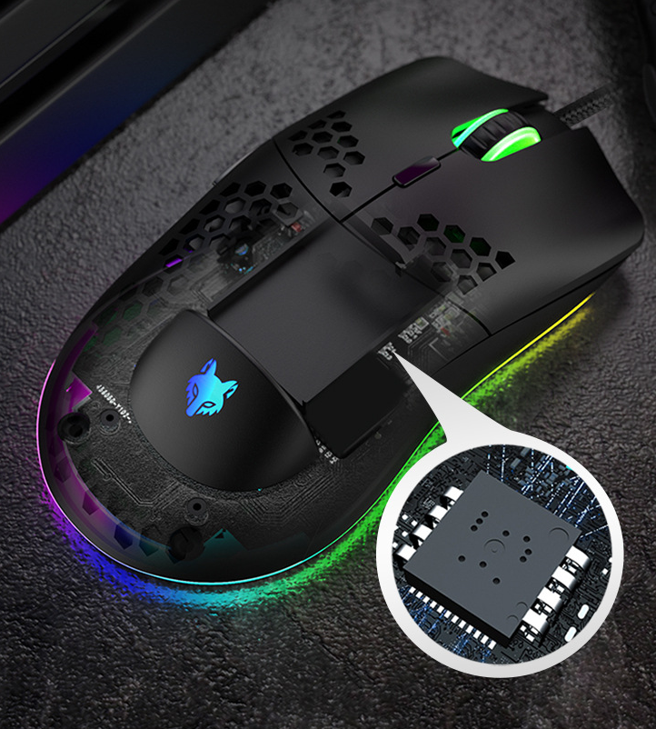 RGB Wired Gaming Mouse, 6 Programmable Buttons, Macro Support, for PC
