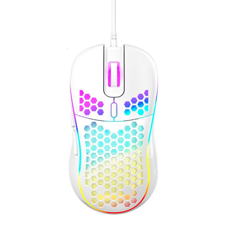 Honeycomb Lightweight Gaming Mouse 12000DPI RGB Wired Ergonomic Esports