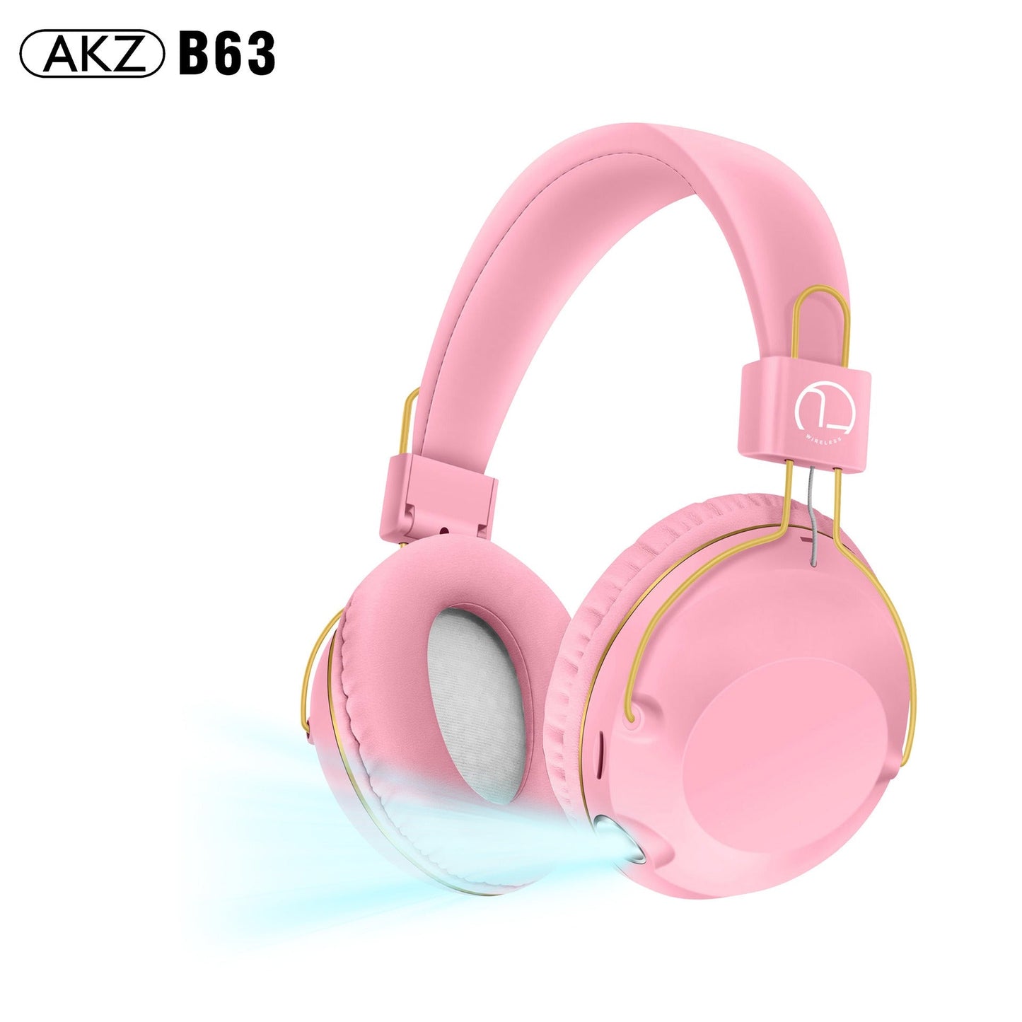 AKZ-B63 Wireless Bluetooth Headset w/ Flashlight, TF Card & AUX Support, 25H Playtime, Foldable Design eprolo