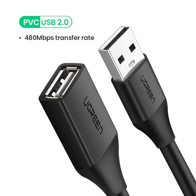 UGREEN USB 3.0 Extension Cable 5Gbps Male to Female Extender for Flash Drive, HDD, PS4, Smart TV eprolo