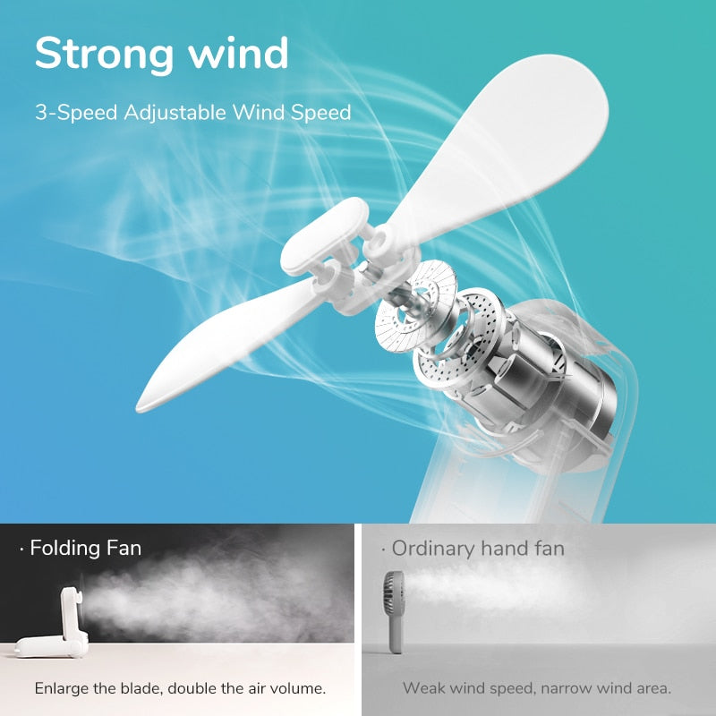 JISULIFE Bear Fan 3-in-1 Portable USB Rechargeable Handheld Fan w/ Power Bank & Flashlight eprolo