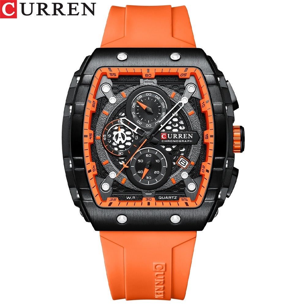 CURREN 8442 Men's Multifunctional Waterproof Chronograph Watch with Calendar & Night Light eprolo