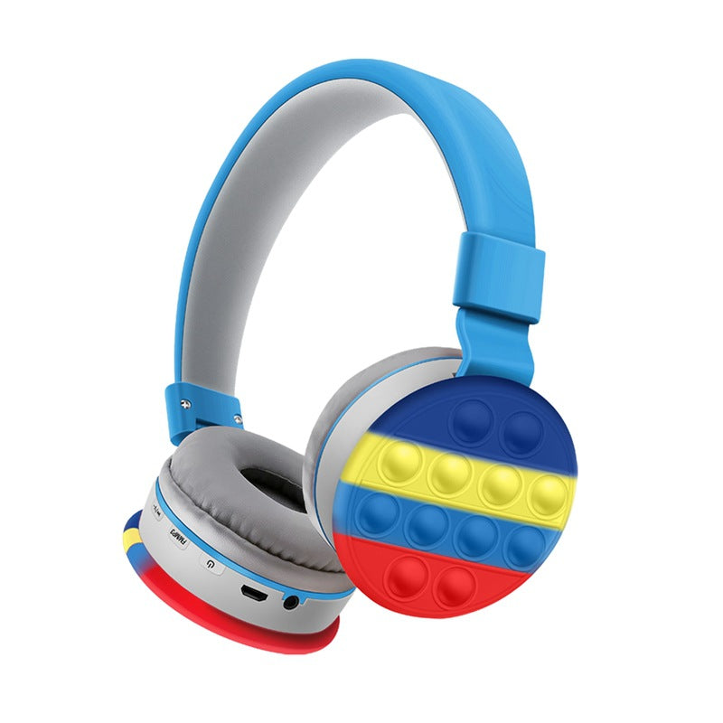 AKZ-K29 Bubble Case Kids Bluetooth Headphones Foldable Soft Earpads TF AUX FM, 7 Colors eprolo