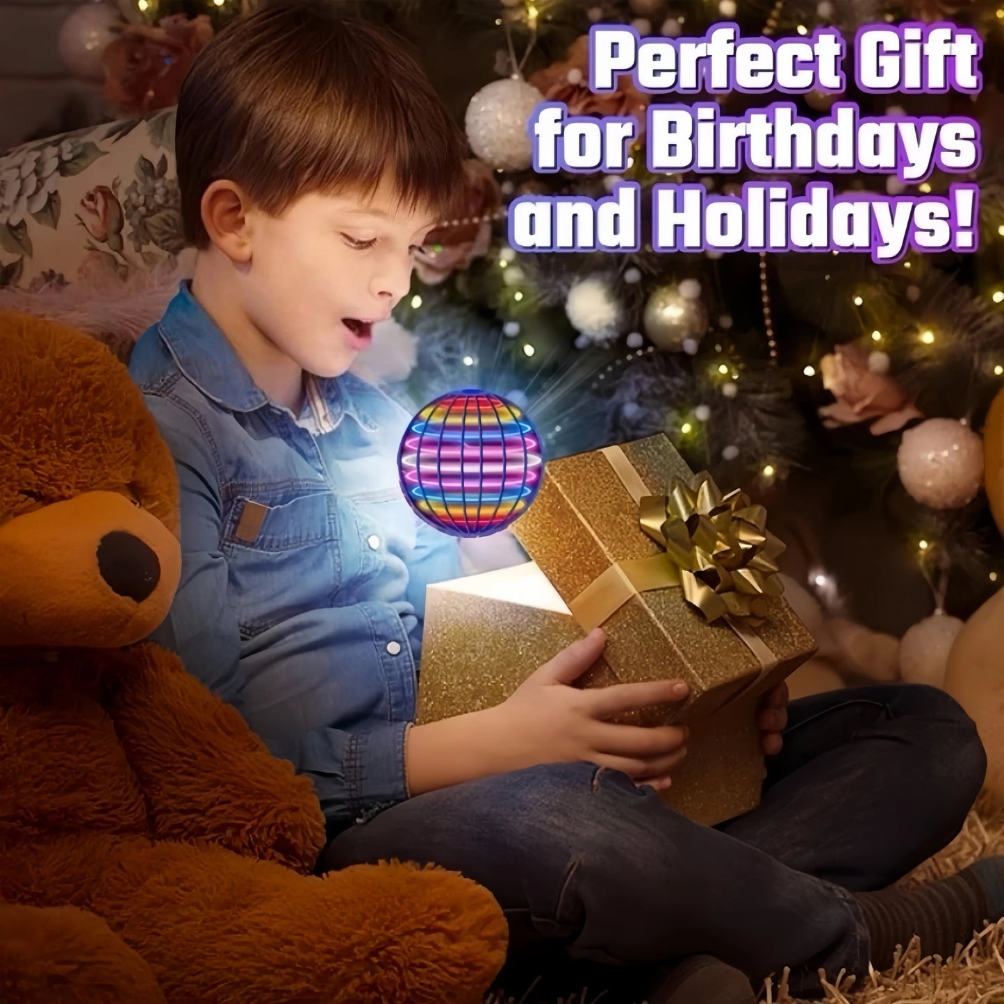 Flying Spinner Ball Toy LED Hover Boomerang Fly Orb Magic Gift for Kids eprolo