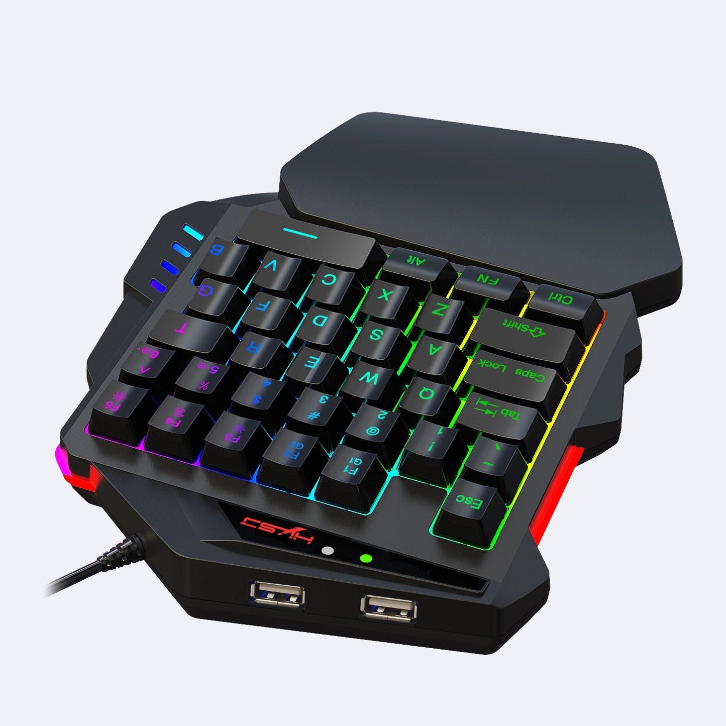 HXSJ V500 RGB Gaming One-Handed Keyboard w/ Built-in Converter for PS3/PS4/XBOX/SWITCH, Optional J300 RGB Mouse eprolo