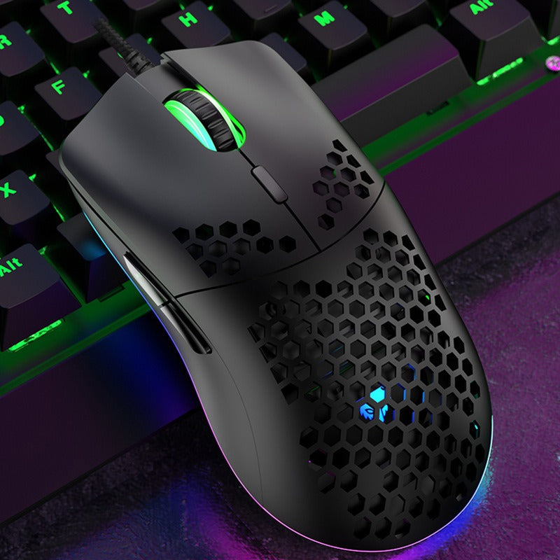 RGB Wired Gaming Mouse, 6 Programmable Buttons, Macro Support, for PC