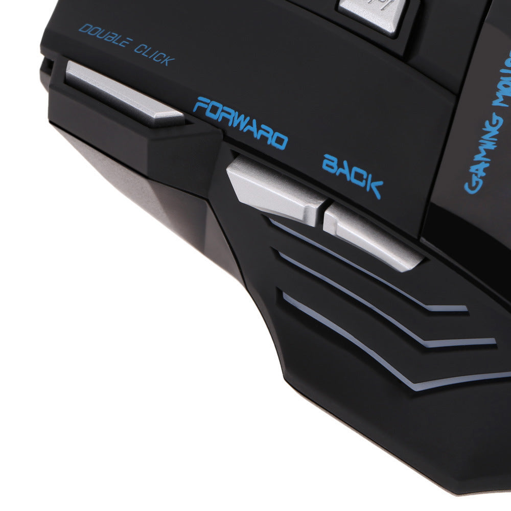 HXSJ A868 7D RGB Gaming Mouse with Fire Key, 5500DPI, 7 Buttons, Wired Optical Mouse
