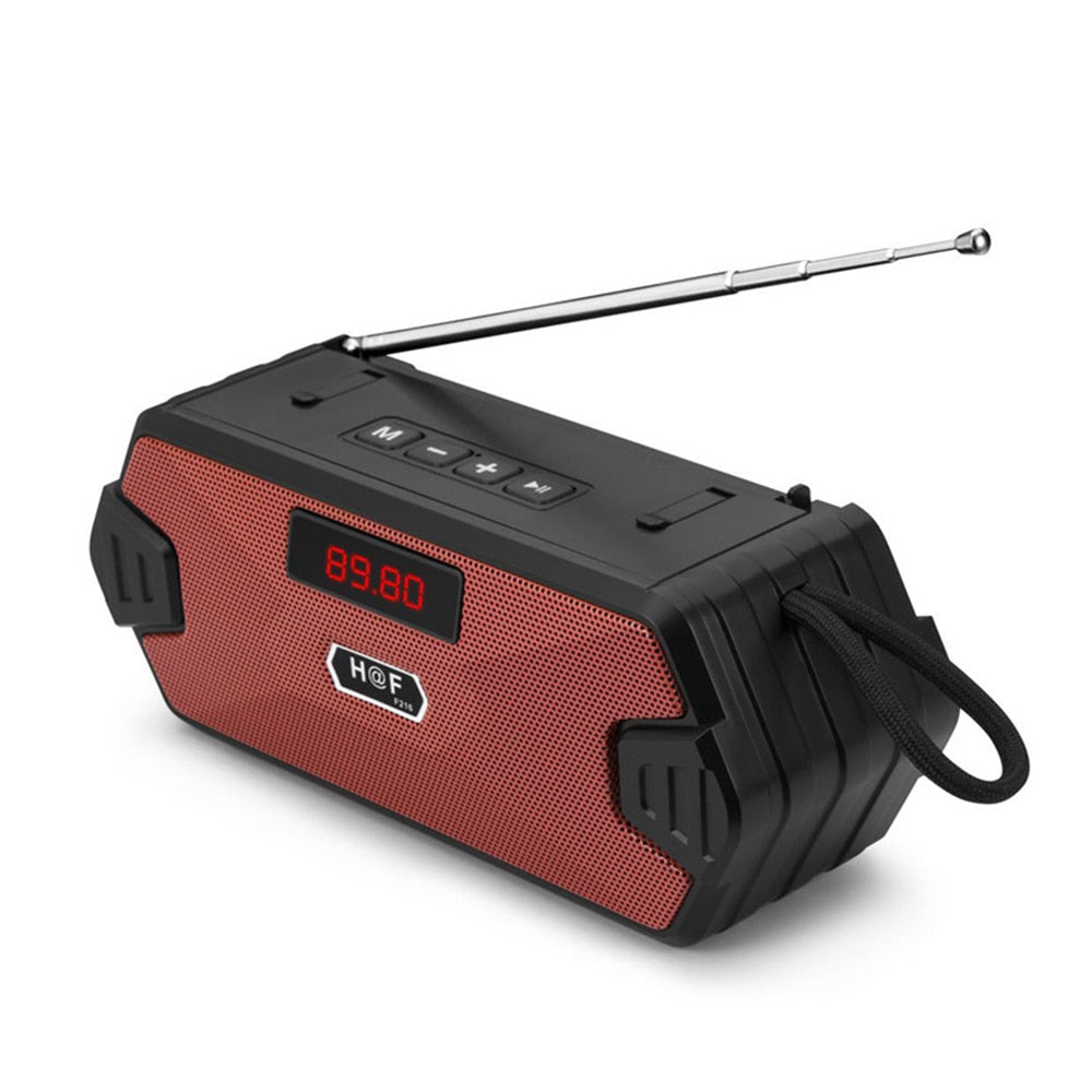H@F HF-F216 Portable Bluetooth Speaker 5W Wireless Bass FM Radio Phone Holder eprolo