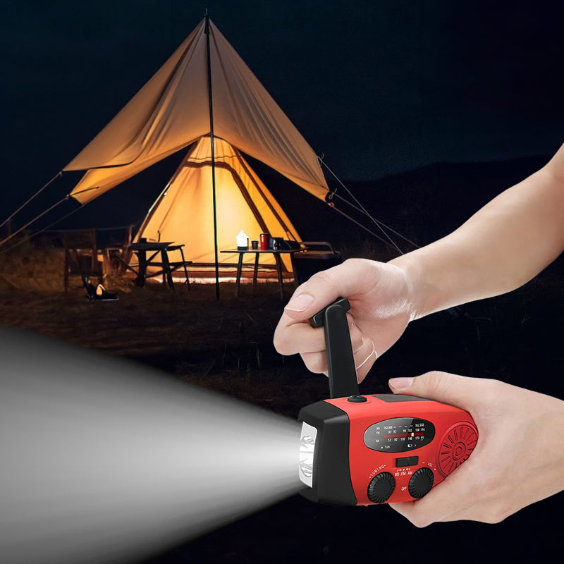 Emergency Solar Hand Crank Radio Power Bank with Flashlight & NOAA eprolo
