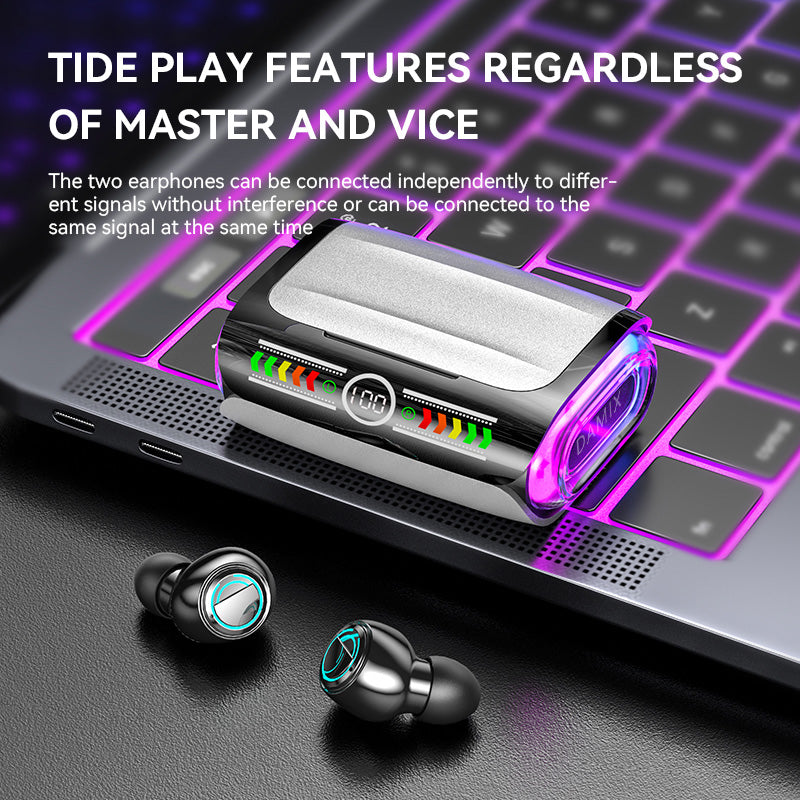 DX-01 Wireless Bluetooth Earbuds with LED Lights & 120H Battery Life eprolo
