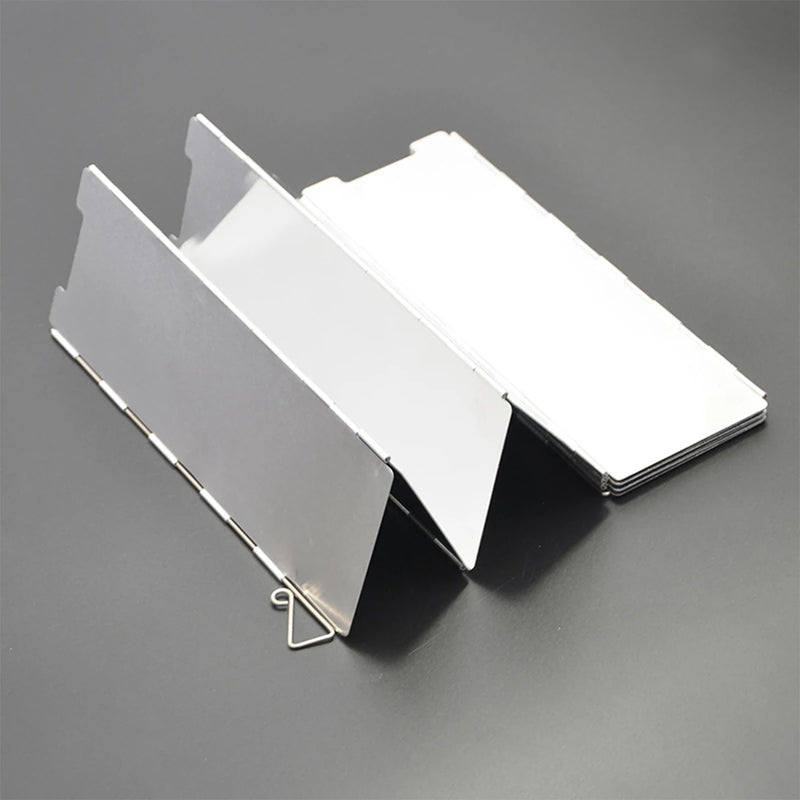 10-Piece Foldable Gas Stove Windshield - Aluminum Alloy Windproof Screen for Camping - Lumic Deals