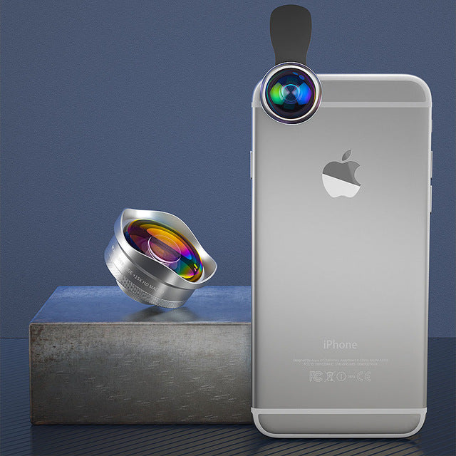 ESSAGER 4K Wide Angle & 15X Macro Lens for iPhone Huawei Samsung - 0.6X Distortion-Free HD Mobile Camera Lens eprolo