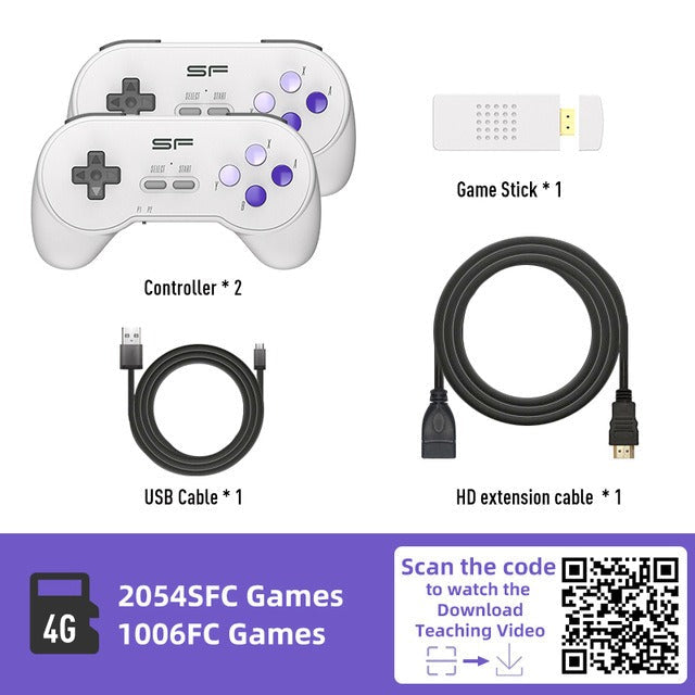 Y2 SFC Classic Retro Gaming Console, Wireless SNES Mini, HD HDMI, 2000+ Games, 2-Player Support eprolo