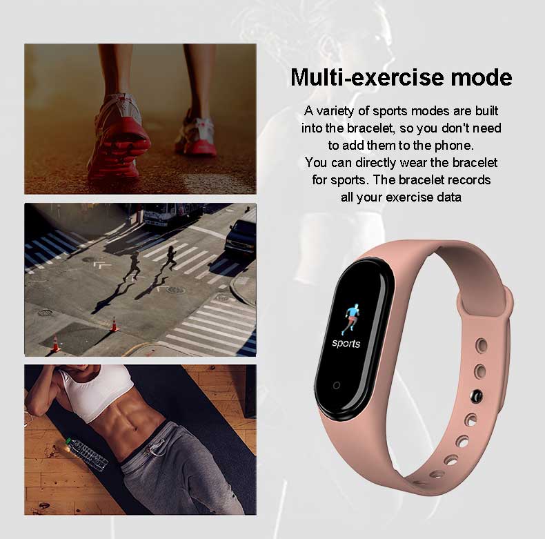 M5 Smart Band Fitness Tracker with Heart Rate Blood Pressure Monitor Bluetooth Call eprolo