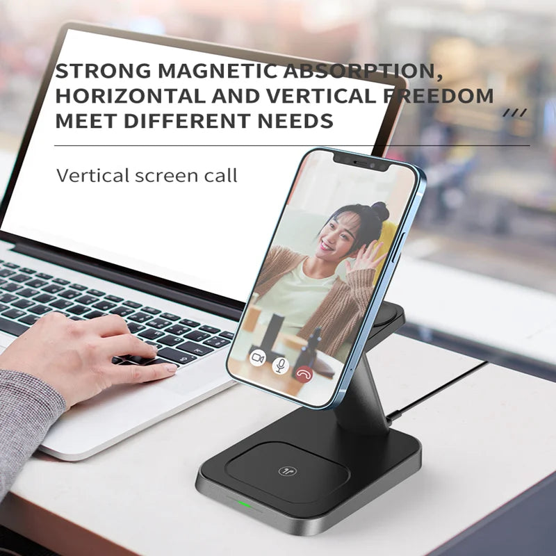 W68 15W 3-in-1 Magnetic Wireless Charger for iPhones, AirPods & Apple Watches eprolo