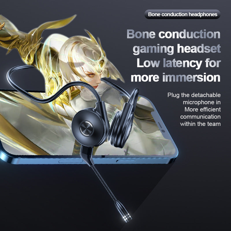 M1 Bone Conduction Bluetooth Headset - True Stereo, Lightweight, IPX5 Waterproof for Gaming, Running, and Sports eprolo