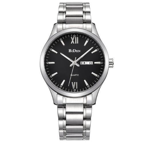 BIDEN 0032 Luxury Men's Quartz Watch Stainless Steel Strap Water Resistant Business eprolo