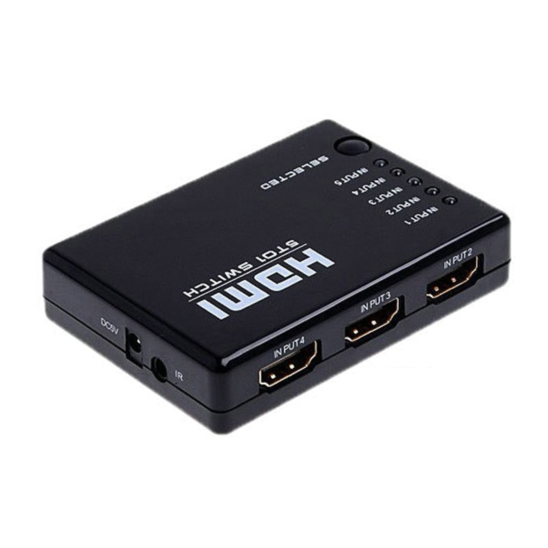 Mini 5-Port HDMI Switch Switcher 1080P with IR Remote for HDTV PS3 DVD eprolo