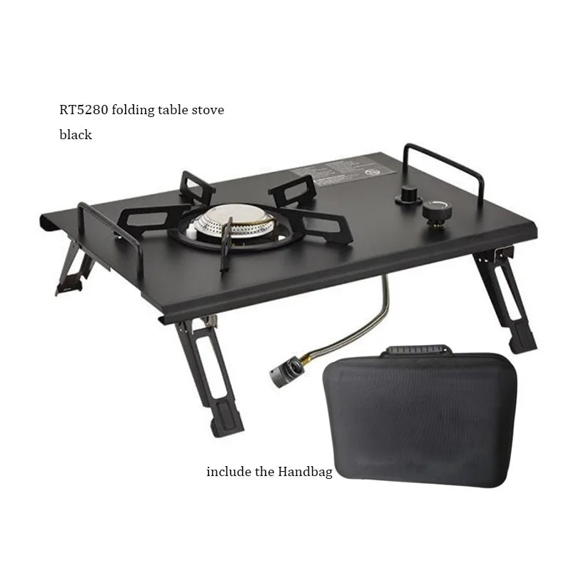 Foldable IGT Gas Stove 4000W Portable Camping Stove Stainless Steel Outdoor Picnic Table Furnace - Lumic Deals