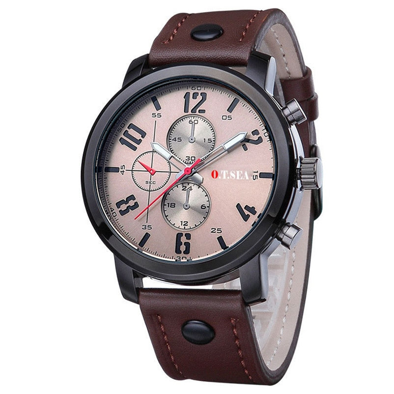 O.T.SEA Men's Military Sports Watch - Quartz Analog Casual Wristwatch for Men