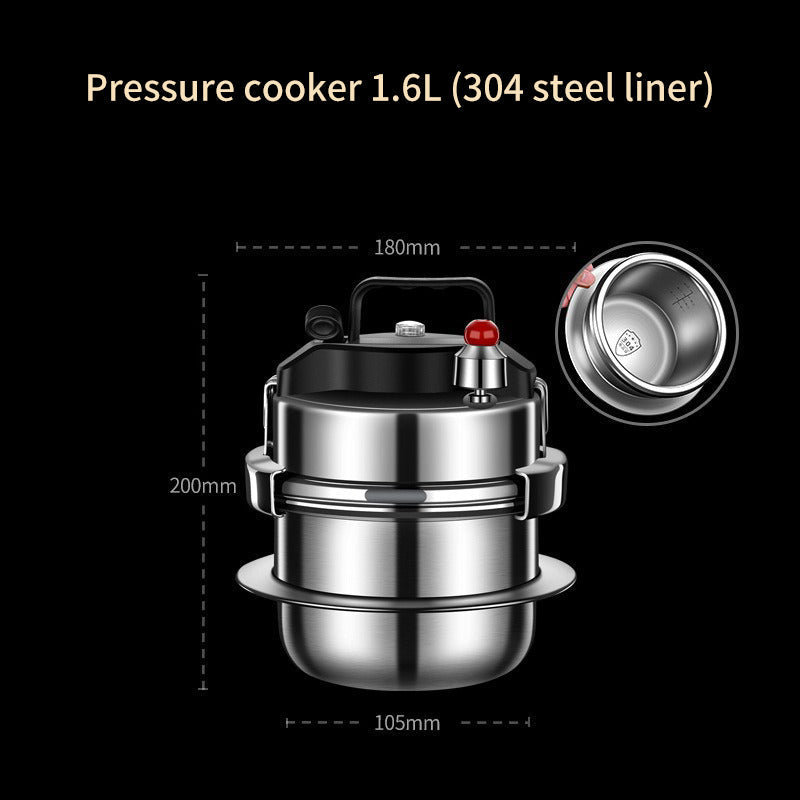 Portable 1.6L 304 Stainless Steel Mini Pressure Cooker for Camping eprolo