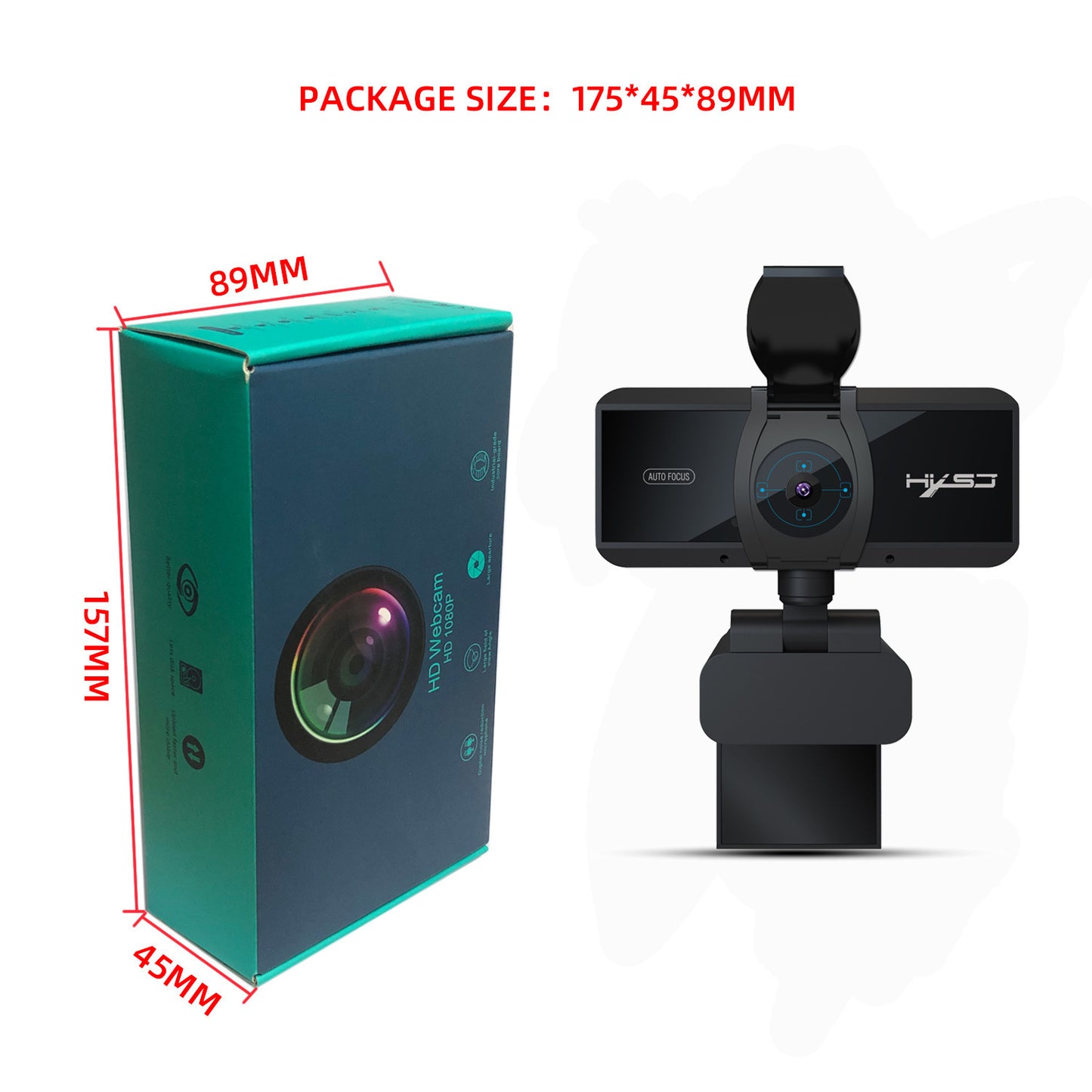 HXSJ S3 5MP Autofocus Webcam w/ Privacy Cover, 1080P HD Computer Camera for Video Calls - Lumic Deals