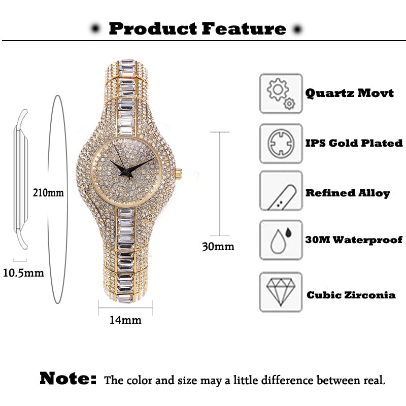 MISS FOX V196 Luxury Women's Watch 30mm Dial Stainless Steel Waterproof eprolo