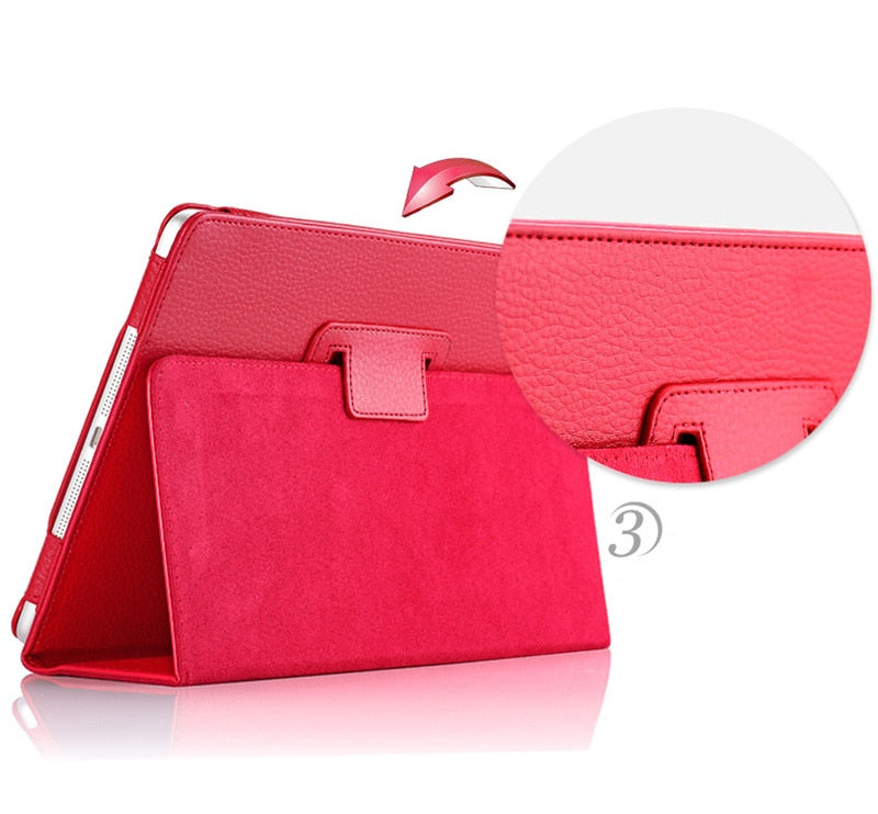 Tablet Case for Apple iPad 2/3/4, Auto Flip PU Leather Smart Stand, Litchi Texture eprolo