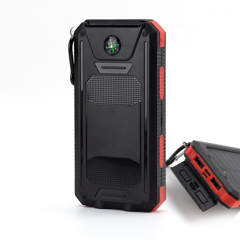 20000mAh Solar Power Bank Waterproof Compass LED Light Dual Output Fast Charge eprolo