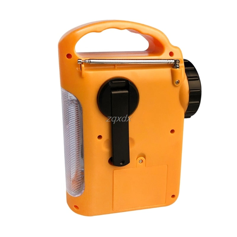 Outdoor Emergency Hand Crank Solar AM/FM Radio Power Bank LED Lamp Flashlight eprolo