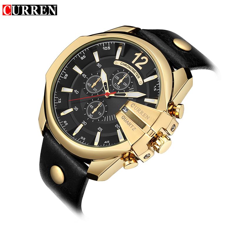CURREN 8176 Men's Quartz Watch - Luxury Chronometer Leather Strap eprolo