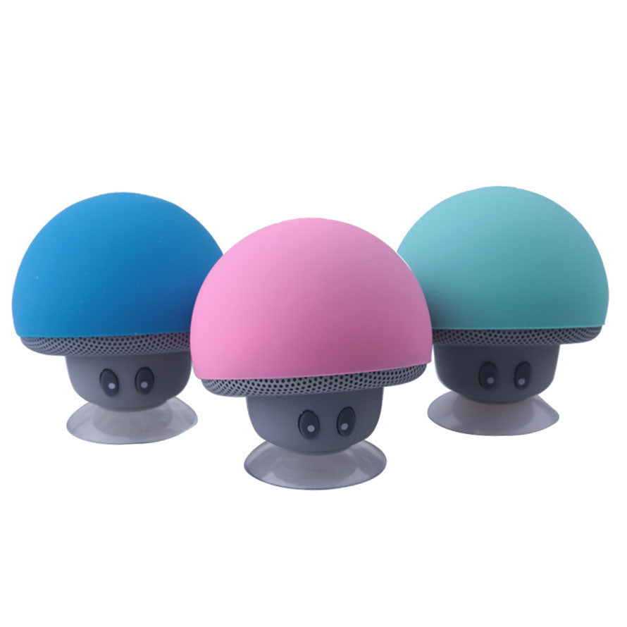 Mini Mushroom Bluetooth 4.1 Speaker w/ Mic, Suction Cup, 3W Portable eprolo