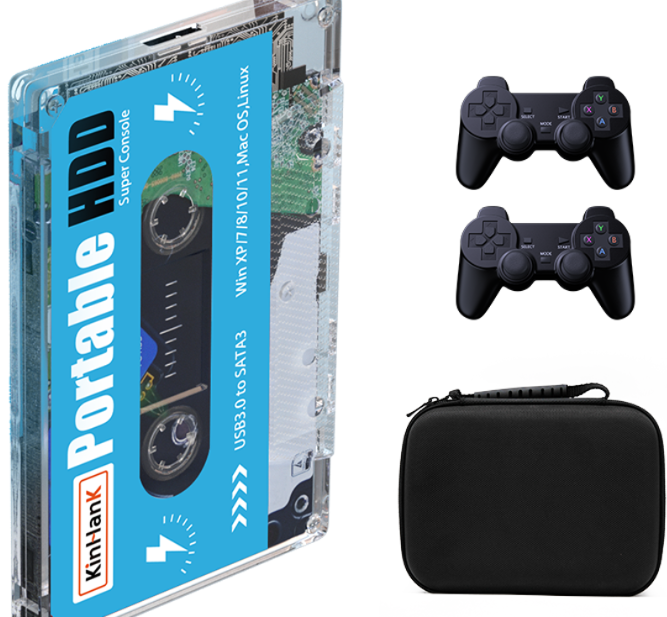 KinhanK 500G Retro Gaming HDD Batocera 33 PSP/SEGA/Wii External Hard Drive eprolo