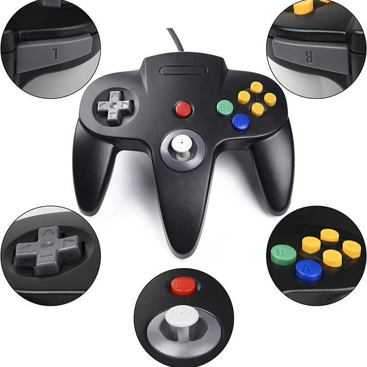 Classic N64 USB Wired Controller for PC, Mac, Raspberry Pi, Multiple Colors eprolo