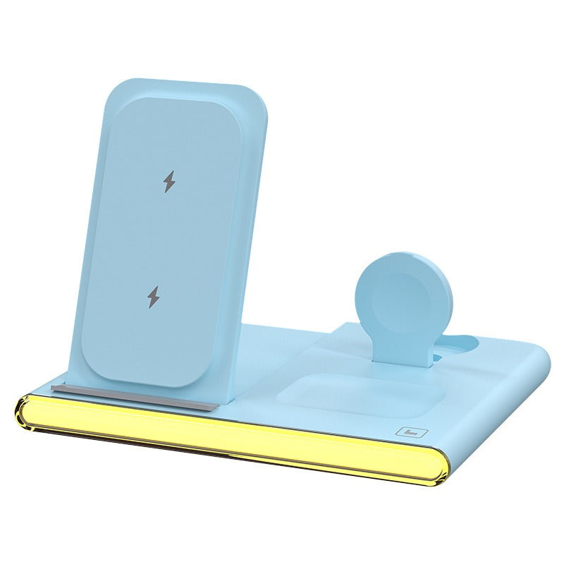 4-in-1 Wireless Charging Station, 3-in-1 15W Magnetic Charger for iPhone Samsung with Night Light eprolo