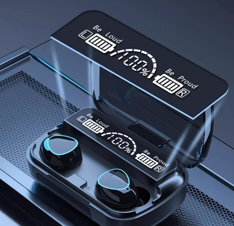 M10 Gaming Bluetooth Earbuds – Ultra-Long Battery, LED Display, Power-Bank