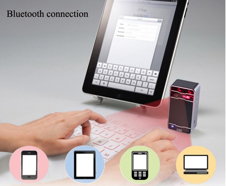 Bluetooth Laser Projection Keyboard for iPhone, Android, iPad, Tablet, PC - Portable Wireless Virtual Keyboard eprolo