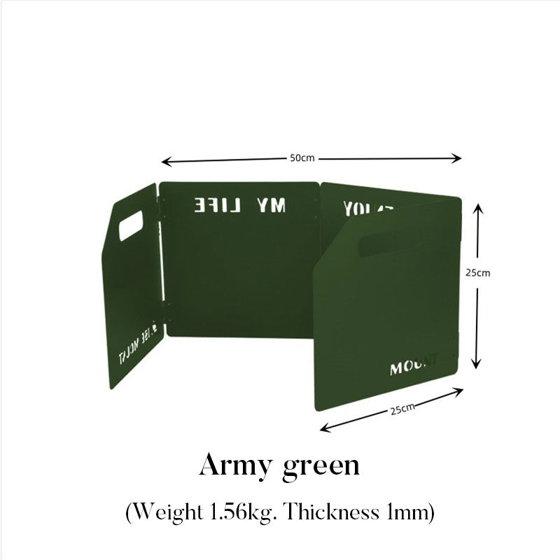 Tri-Fold or Four-Fold Camping Wind Shield, Portable Stove Wind Deflector for Outdoor Cooking - Lumic Deals