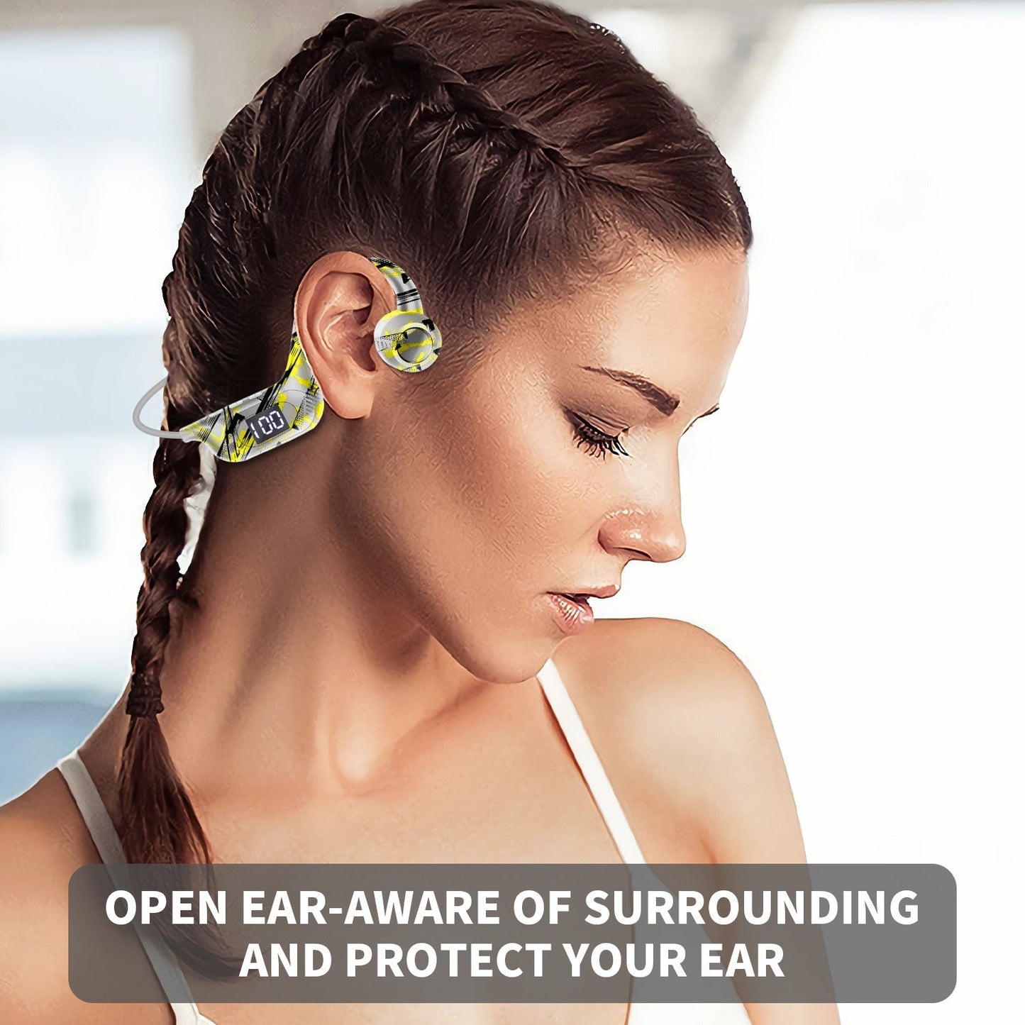 AKZ-G9 Bone Conduction Wireless Bluetooth Earphones w/ 18H Playback & TF Card eprolo