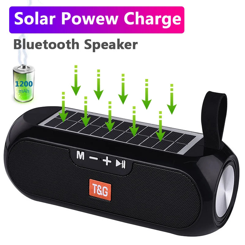 TG-182 Solar Power Bluetooth Speaker, 10W Hi-Fi, TWS, FM, AUX, SD/USB Support eprolo