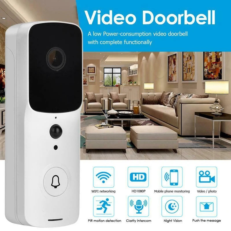 Smart WiFi Video Doorbell Camera with 1080P HD, Night Vision, Two-Way Talk, Motion Detection eprolo