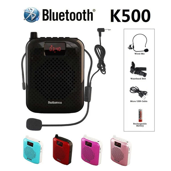 K500 Bluetooth Voice Amplifier Megaphone USB Rechargeable for Teaching eprolo