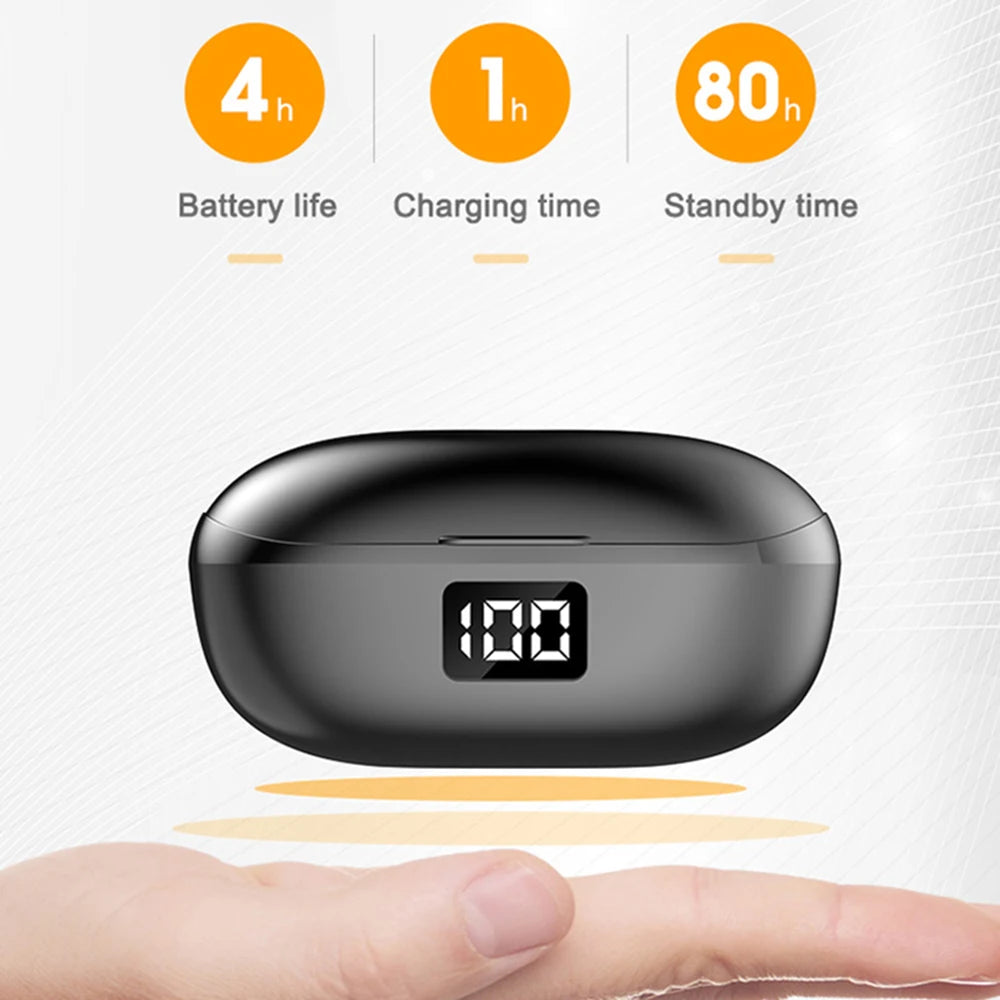 HKT6 TWS Bluetooth 5.0 Earphones, HiFi Stereo, Noise Reduction, 4H Playtime, IPX6 Waterproof, Touch Control eprolo