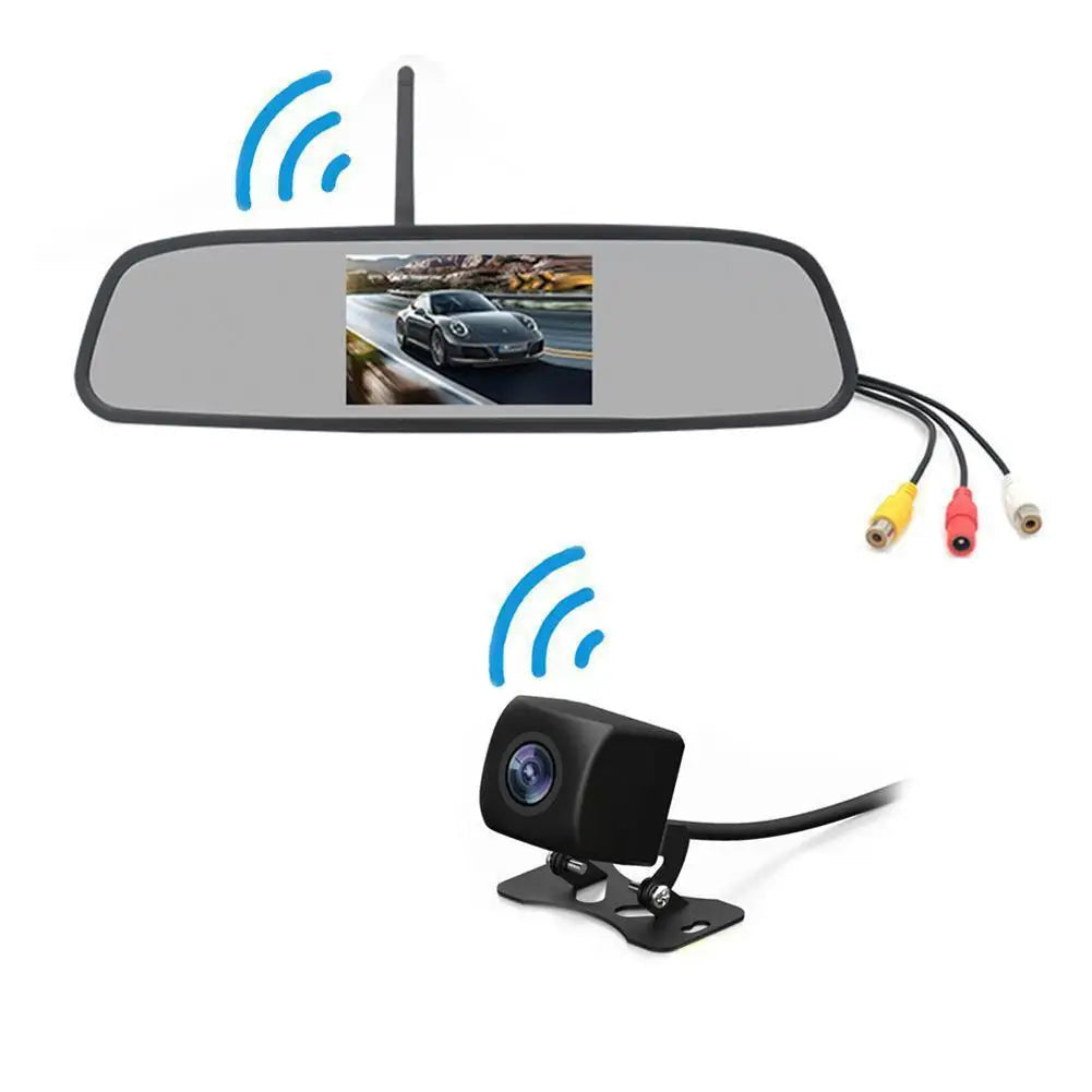 Car Wireless 4.3-Inch Rearview Mirror Reverse Camera System with DVR eprolo