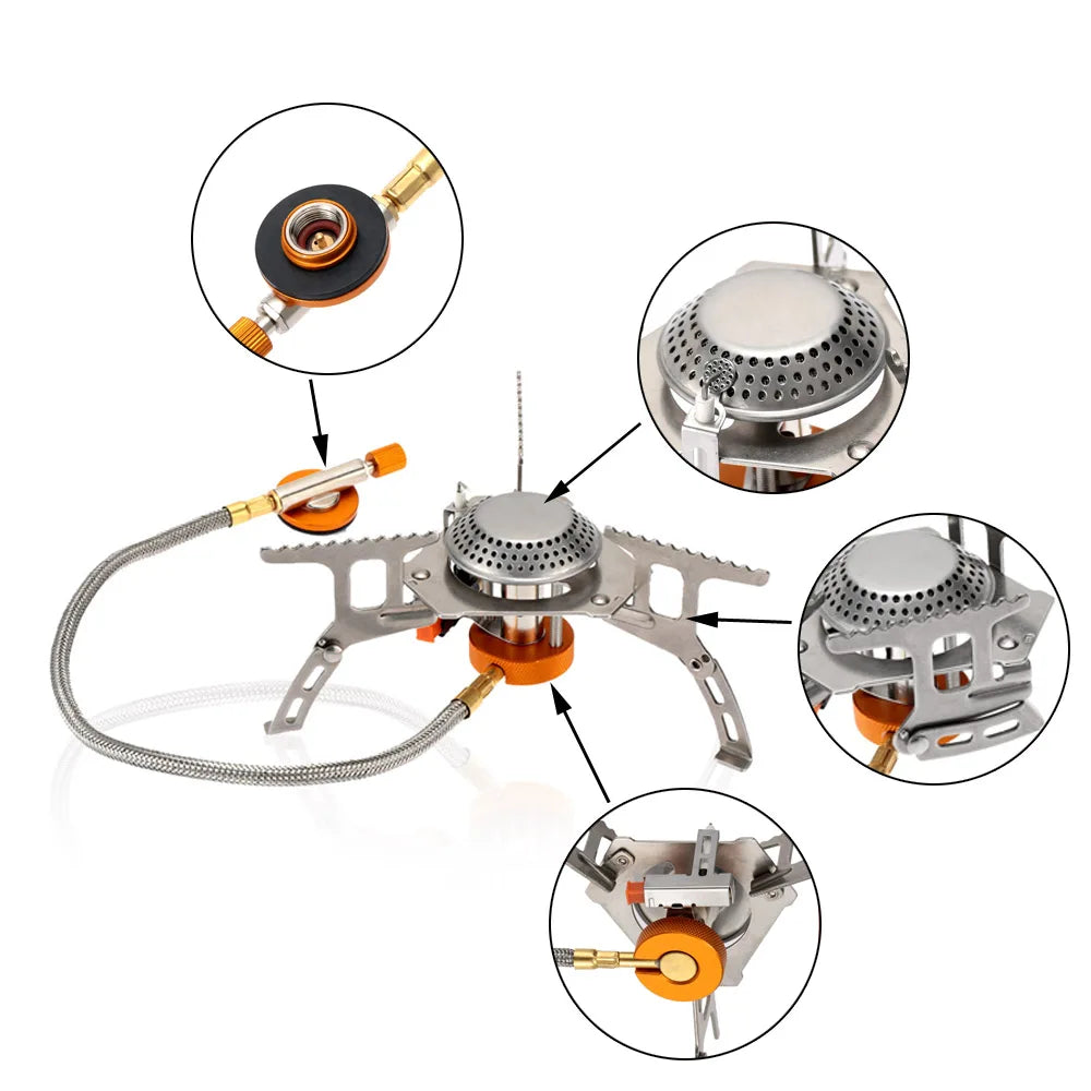 LIXADA 3000W Foldable Mini Camping Gas Stove Portable Outdoor Burner eprolo