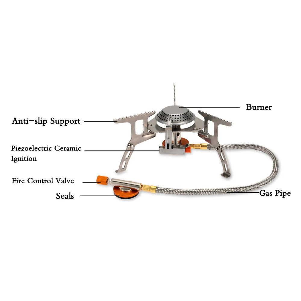 LIXADA 3000W Foldable Mini Camping Gas Stove Portable Outdoor Burner eprolo