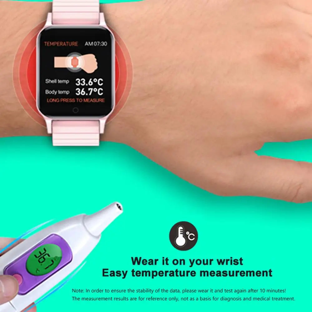 T96 Smartwatch with Body Temperature Monitor, Heart Rate, Blood Oxygen, Fitness Tracker eprolo